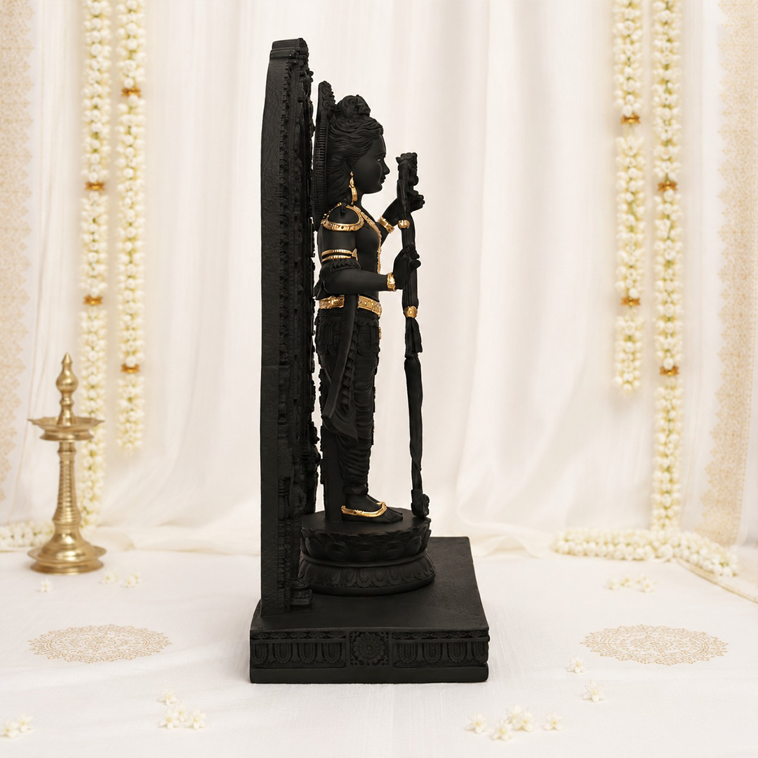Shree Ram Lalla Idol – Premium Black Finish Marble Resin Idol (12 Inches)