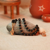 Karungali Maala - 8mm | 54 beads | Pure Panchaloham Madikkanni without Capping plain Ayyappa Pendant
