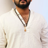 Karungali Maala - 8mm | 54 beads | Pure Panchaloham Madikkanni without Capping plain Ayyappa Pendant