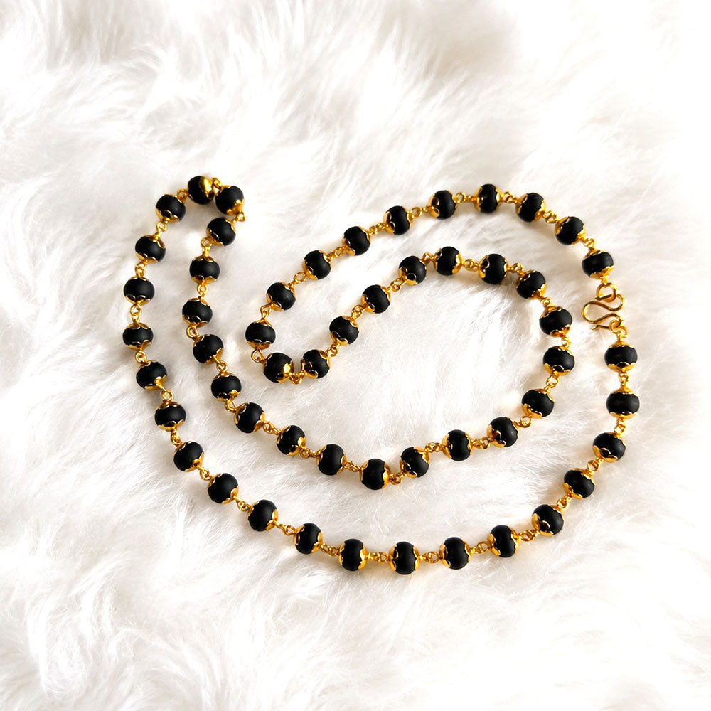 Karungali Mala – 6mm | 54 Beads | Pure Panchaloham Madikkanni Capping