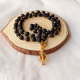 Karungali Maala - 8mm | 54 beads | Pure Panchaloham Madikkanni without Capping Vishnumaya Plain Pendant