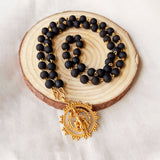 Karungali Maala - 8mm | 54 beads | Pure Panchaloham Madikkanni without Capping Vishnumaya Prabha Pendant