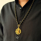 Karungali Maala - 8mm | 54 beads | Pure Panchaloham Madikkanni without Capping Vishnumaya Prabha Pendant