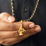 Karungali Maala - 8mm | 54 beads | Pure Panchaloham Pinnikkett without Capping Plain Ayyappa Pendant