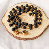 Karungali Maala - 8mm | 54 beads | Pure Panchaloham Pinnikkett without Capping 2gm Shank Pendant