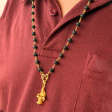 Karungali Maala - 6mm | 54 beads | Pure Panchaloham Pinnikkett without Capping Ayyappa Plain Pendant