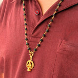 Karungali Maala - 6mm | 54 beads | Pure Panchaloham Pinnikkett without Capping Ayyappa Prabha Pendant