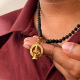 Karungali Maala - 6mm | 54 beads | Pure Panchaloham Madikanni without Capping Ayyappa Prabha Pendant
