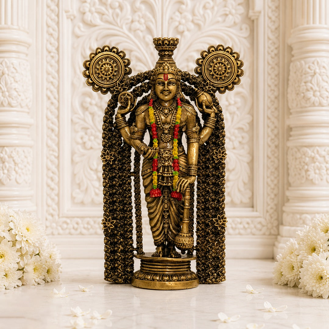 Sree Guruvayoorappan Idol In Brass 4.5 Inch