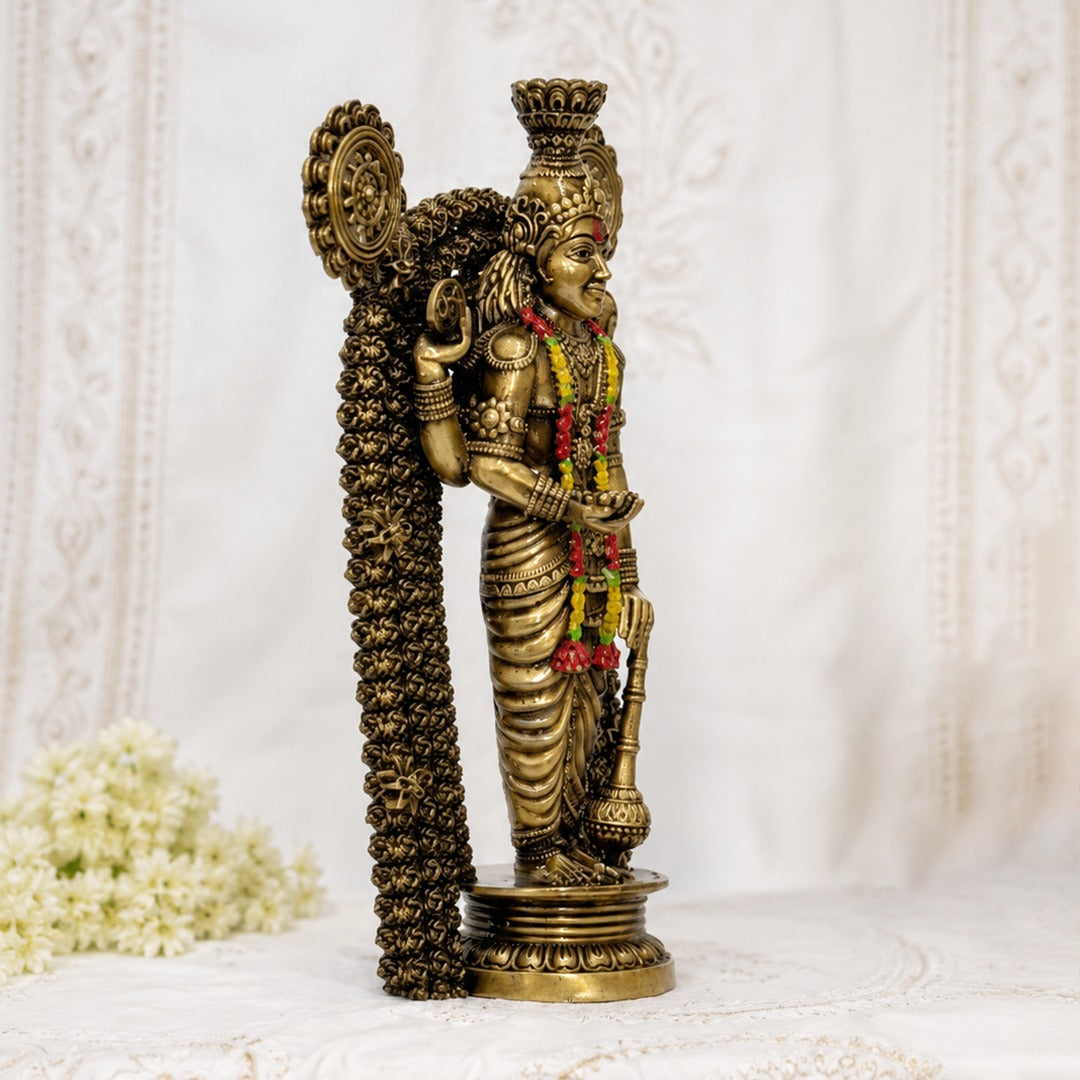 Sree Guruvayoorappan Idol In Brass 4.5 Inch