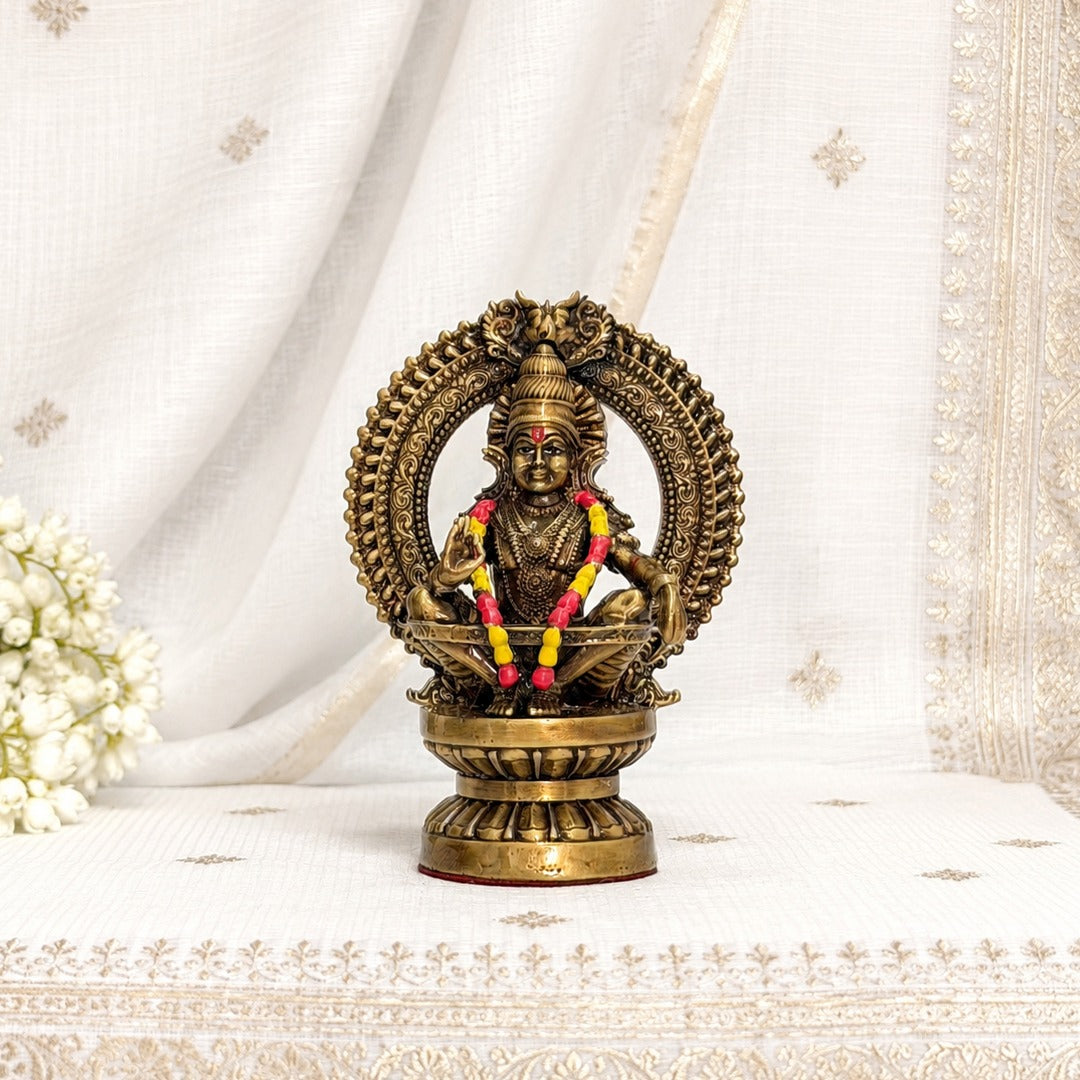 Swami Ayyappa Idol In Brass 3 Inch