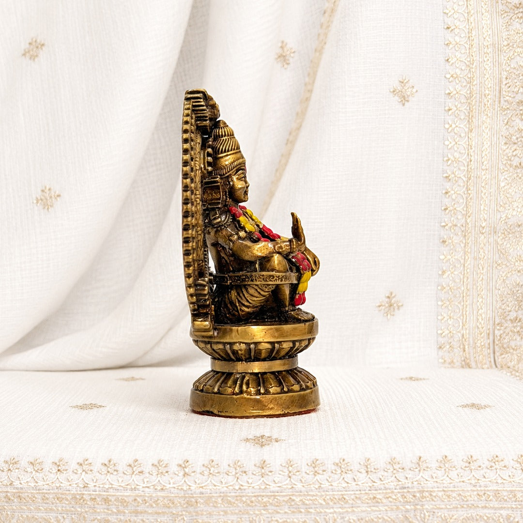 Swami Ayyappa Idol In Brass 3 Inch