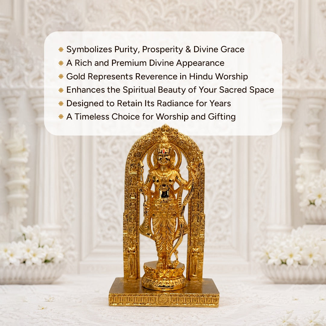 Shree Ram Lalla Gold-Covered Idol (20 Inch)