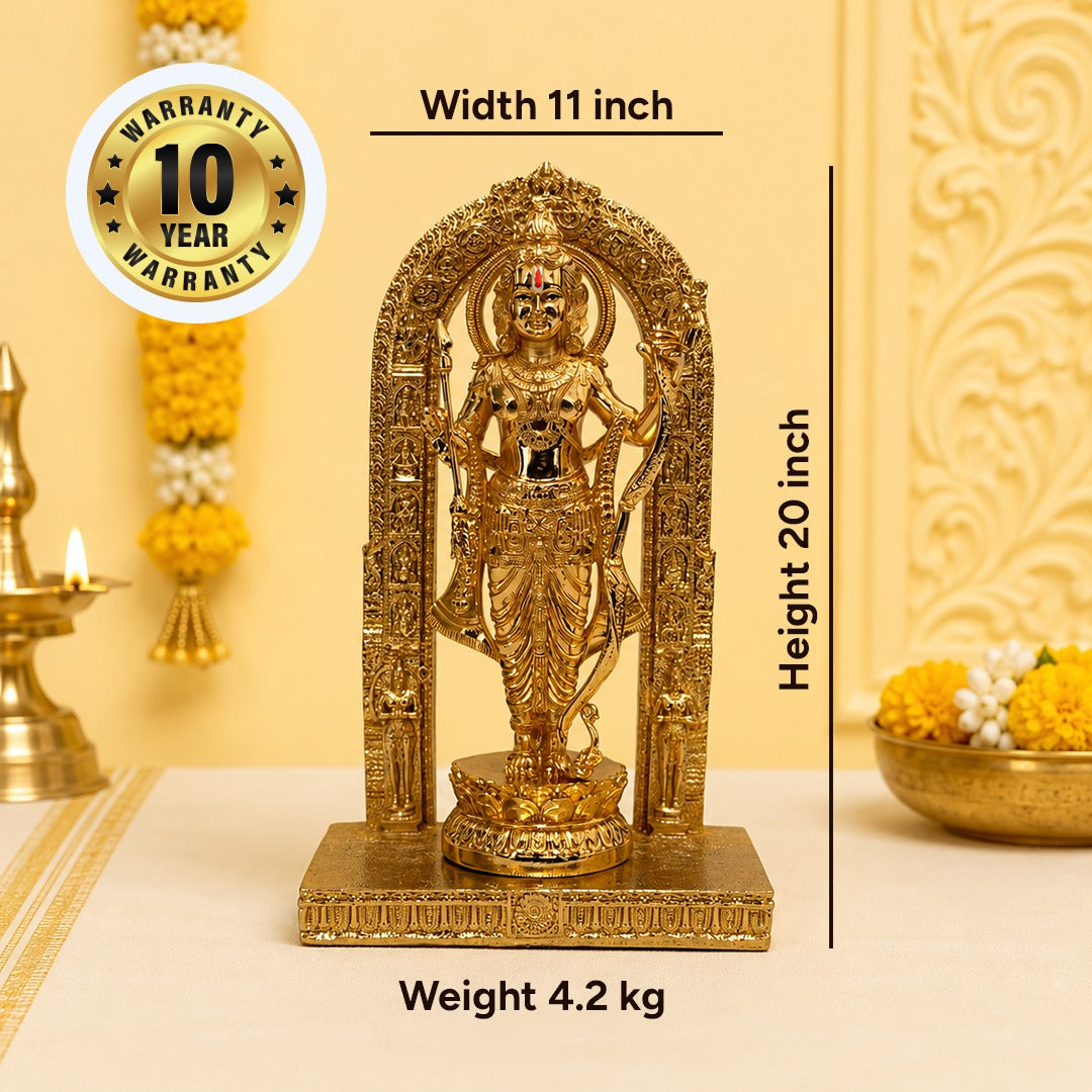 Shree Ram Lalla Gold-Covered Idol (20 Inch)
