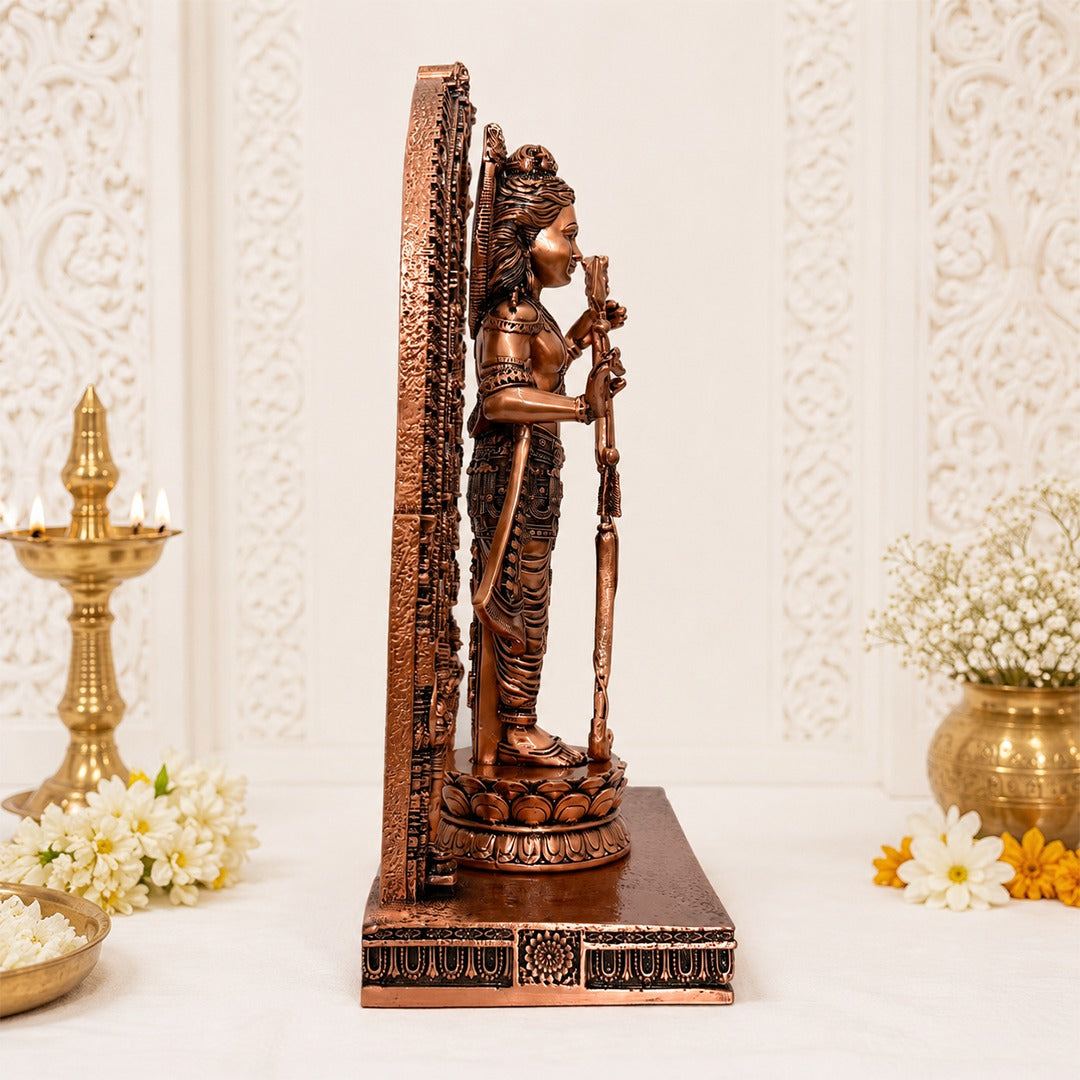 Shree Ram Lalla Idol – Premium Copper Finish Marble Resin Idol (12 Inches)