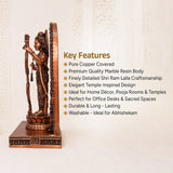 Shree Ram Lalla Idol – Premium Copper Finish Marble Resin Idol (12 Inches)