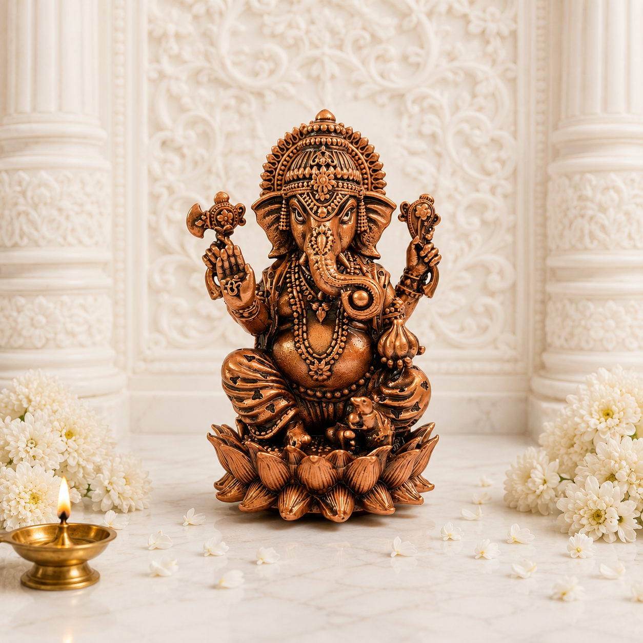 Sree Ganapathi Idol In Brass 3 Inch
