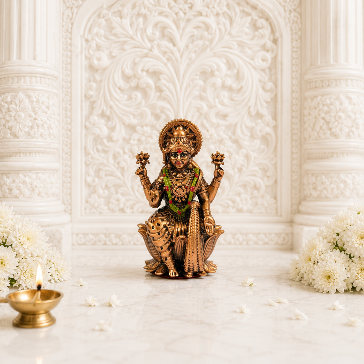 Mahalakshmi Idol In Brass 1.5 Inch